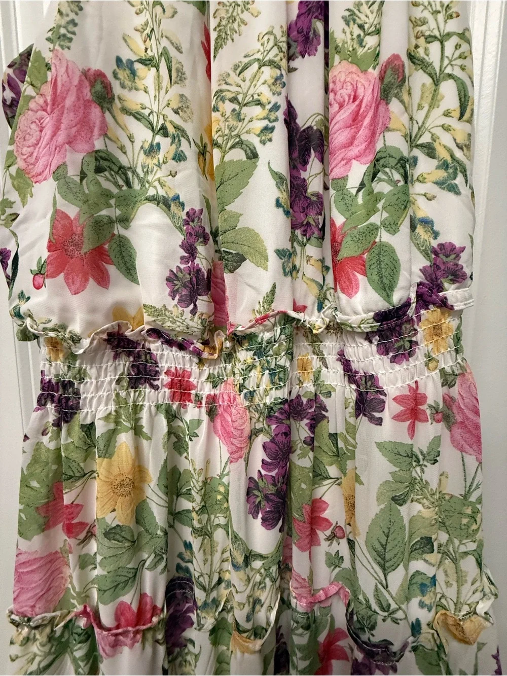 Nina Leonard Floral Sleeveless Tiered Maxi Dress | Size 1X - Picture 4 of 9